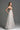 Light Blue Clustered Floral Brocade And Light Brown Silk Taffeta A-Line Dress With Draped Details - IHF STUDIO