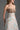 Light Blue Clustered Floral Brocade And Light Brown Silk Taffeta A-Line Dress With Draped Details - IHF STUDIO