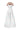 Light Blue Clustered Floral Brocade And Light Brown Silk Taffeta A-Line Dress With Mini Cape - IHF STUDIO