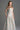 Light Blue Clustered Floral Brocade And Light Brown Silk Taffeta A-Line Dress With Mini Cape - IHF STUDIO