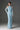 Light Blue Floral Garden Lace Dress With Halter Neck And Long Sleeves - IHF STUDIO
