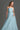 Light Blue Tiny Floral Mesh Lace Bustier Maxi A-Line Dress With Draped Tulle Details - IHF STUDIO