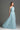 Light Blue Tiny Floral Mesh Lace One-Shoulder A-Line Dress With Draped Tulle Details - IHF STUDIO