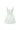 Light Green Lacquered Brocade Strapless A-line Mini Dress with Pearl-Embellished Shoulder - IHF STUDIO