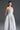 Light Grey Silk Taffeta Bustier Midi Mullet A-Line Dress With Crystal Embellishment - IHF STUDIO