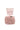 Light pink crystal-embellished corset top with handmade rolled-rose mini skirt.