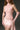 Light Pink Floral Garden Lace Halter Mini-Column Dress With Asymmetric Draped Detail - IHF STUDIO