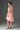 Light Pink Floral Vine Lace Mini Mullet Dress With Halter Neck And Long Sleeves - IHF STUDIO