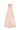 Light Pink Lacquered Brocade Bustier A-line Dress with Lotus-Petal Shaped Detailing - IHF STUDIO