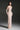 Light Pink Lacquered Brocade Column Dress with Pearl and Crystal Chain Embellishment - IHF STUDIO