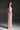 Light Pink Lacquered Brocade Column Dress with Pearl and Crystal Chain Embellishment - IHF STUDIO