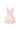 Light Pink Lacquered Brocade Strapless A-line Mini Dress with Pearl-Embellished Shoulder - IHF STUDIO