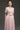 Light Pink Sequin Floral Lace Short-Sleeve A-Line Dress With Silk Taffeta - IHF STUDIO