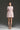 Light Pink Sequin Floral Lace Short-Sleeve Structured Puffy Mini Dress - IHF STUDIO