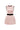 Light pink silk taffeta mini dress with sculpted puff hips and a crystal-embellished bow belt - IHF STUDIO