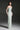 Mint Lacquered Brocade Column Dress with Pearl and Crystal Chain Embellishment - IHF STUDIO