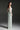 Mint Lacquered Brocade Column Dress with Pearl and Crystal Chain Embellishment - IHF STUDIO