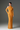 Orange Floral Garden Lace Dress With Halter Neck And Long Sleeves - IHF STUDIO