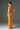 Orange Floral Garden Lace Midi Dress With Long Bow Straps - IHF STUDIO
