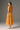 Orange Floral Garden Short Sleeves A-line Midi Dress - IHF STUDIO