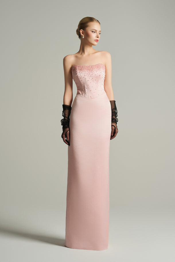 studded corset dress Corset Dress with Crystals & Stones ALBINA DYLA