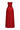 Red silk taffeta bell-silhouette maxi dress with tonal crystals radiating from the waist - IHF STUDIO