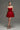 Red strapless mini dress with sweetheart neckline and voluminous bell-shaped skirt - IHF STUDIO