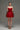 Red strapless mini dress with sweetheart neckline and voluminous bell-shaped skirt - IHF STUDIO
