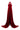 Red Crystal-Embellished Corset Maxi Dress with Detachable Train - IHF STUDIO