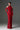 Red Floral Garden Lace Dress With Halter Neck And Long Sleeves - IHF STUDIO