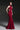 Red Floral Garden Lace Halter Mermaid Maxi Dress with Waist Cut-Out - IHF STUDIO