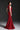 Red Floral Garden Lace halter mermaid pear-silhouette maxi dress - IHF STUDIO