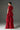 Red Floral Garden Lace Maxi A-line Dress With 3-tiered U-Neck - IHF STUDIO