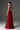 Red Floral Garden Lace Maxi A-line Dress with Halter neck and Waist Cut-Out back - IHF STUDIO
