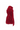 Red Floral Garden Lace and Agate Silk halter mini dress with long bow straps and hand-applied 3D lace motifs.