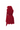 Red Floral Garden Lace and Agate Silk halter mini dress with long bow straps and hand-applied 3D lace motifs.
