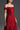 Red Floral Garden Lace Off-Shoulder A-Line Dress With Silk Waist Belt - IHF STUDIO