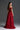 Red Floral Garden Lace Off-Shoulder A-Line Dress With Silk Waist Belt - IHF STUDIO