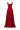 Red Floral Garden Lace Square-Neck A-Line Dress With Velvet Waist Belt - IHF STUDIO