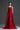 Red Floral Garden Lace Square-Neck A-Line Dress With Velvet Waist Belt - IHF STUDIO