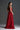 Red Floral Garden Lace Square-Neck A-Line Dress With Velvet Waist Belt - IHF STUDIO
