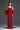 Red Floral Garden Lace Square-Neck Column Dress With Large Back Bow - IHF STUDIO