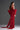 Red Floral Garden Lace Square-Neck Column Dress With Large Back Bow - IHF STUDIO