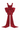 Red Floral Garden Lace square-neck mini column dress with large back bow - IHF STUDIO