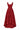 Red Floral Garden Lace trapeze midi mullet A-line dress with pearl cluster embellishment - IHF STUDIO