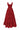 Red Floral Garden Lace trapeze midi mullet A-line dress with pearl cluster embellishment - IHF STUDIO