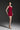 Red Floral Lace One-Shoulder Mini Dress with Pearl Cluster Embellishment - IHF STUDIO