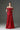 Red Floral Vine Lace Off-Shoulder A-line Dress With Draped Details Taffeta - IHF STUDIO