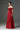 Red Floral Vine Lace Off-Shoulder A-line Dress With Draped Details Taffeta - IHF STUDIO