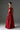 Red Floral Vine Lace Off-Shoulder A-line Dress With Draped Details Taffeta - IHF STUDIO